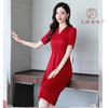 上海旗袍厂ASE-2232真丝连衣裙女2021夏新款桑蚕丝v领显瘦气质阔太太长裙子纯色性感 商品缩略图7