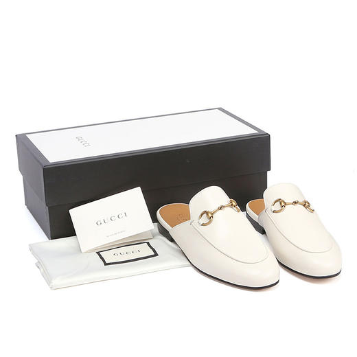 Gucci 古驰 女士牛皮Princetown系列马衔扣穆勒拖鞋423513 B9D00 商品图4