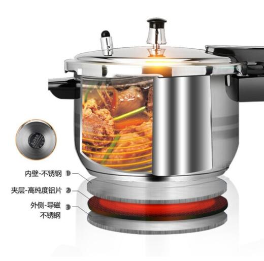 苏泊尔（SUPOR） 高压锅不锈钢哑光压力锅YW183FA1家用小号煲汤炖锅电磁炉燃气通用 18CM 商品图4