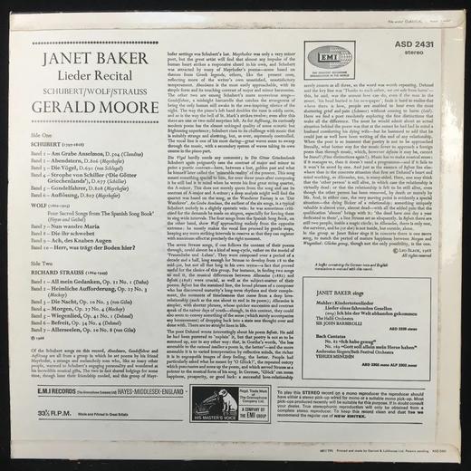 LP黑胶唱片 抒情小品精选 詹妮特·贝克录制 商品图1