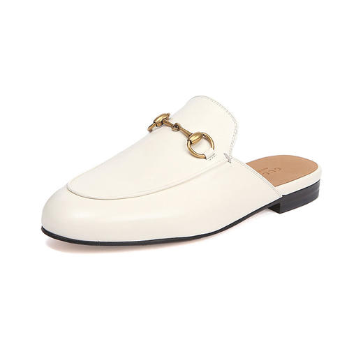 Gucci 古驰 女士牛皮Princetown系列马衔扣穆勒拖鞋423513 B9D00 商品图0