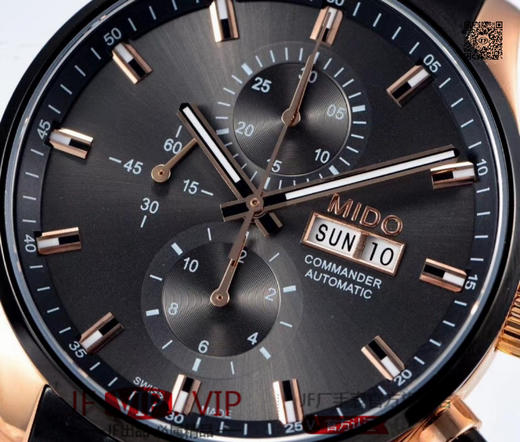 美度指挥官计时系列，搭载ETA7750多功能机芯，集星期，日历，计时功能。316精钢打造完美表身表带，蓝宝石镜面永不刮花，正品一比一复刻，尺寸44x14.5mm 商品图1