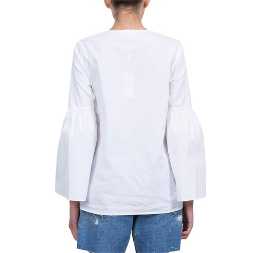 MICHAEL KORS  女士白色混纺钟型袖上衣MH74LDD56J 商品图2