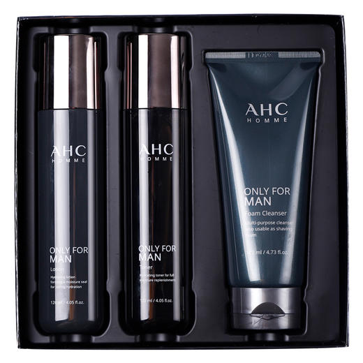 现货▲韩国 AHC男士水乳洗面奶三件套装 全套护理祛痘深层清洁控油补水保湿 商品图5