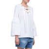 MICHAEL KORS  女士白色混纺钟型袖上衣MH74LDD56J 商品缩略图1