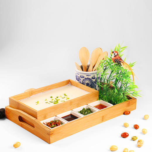 【现磨豆腐创意餐盒】意境原木餐具，精工竹器餐具，套装！ 商品图3
