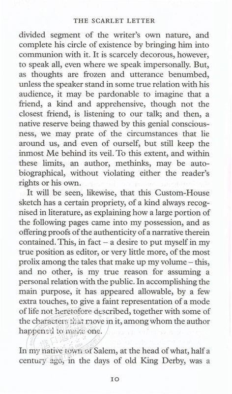 【中商原版】Collectors Library系列：红字 英文原版 The Scarlet Letter Nathanial Hawthorne霍桑 商品图3