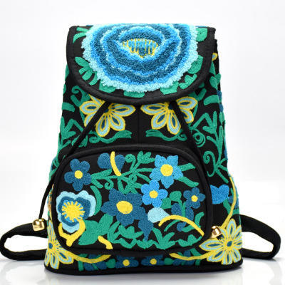 GZ-3022 2019新款民族风帆布绣花双肩背包  G 商品图1