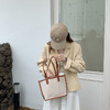韩国ins新款拼接麻料手拎女包子母包女包手提包 商品缩略图3