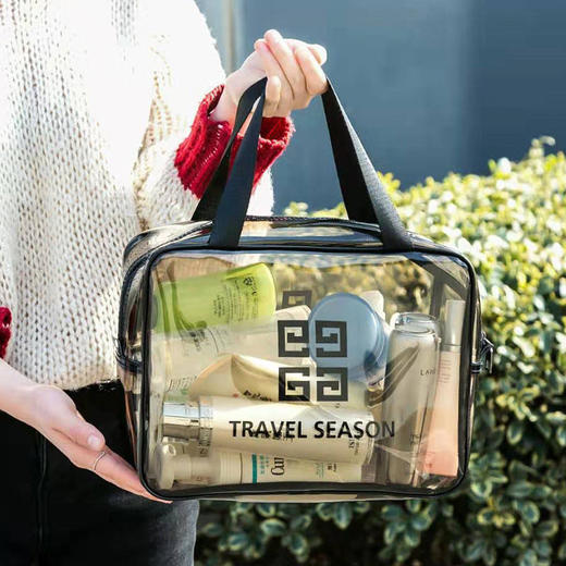 旅行洗漱包透明洗澡化妆袋女学生手提便携男大容量防水浴筐收纳包 商品图7