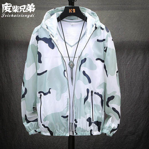 抖音同款防晒衣服春夏季男士薄款学生休闲外套青年夹克中年上衣男 商品图5