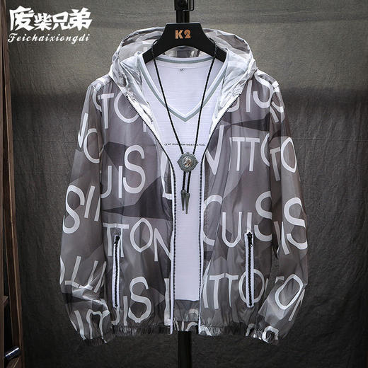 抖音同款防晒衣服春夏季男士薄款学生休闲外套青年夹克中年上衣男 商品图2