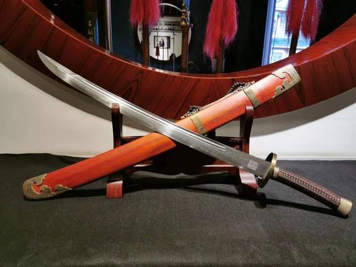 【臻品】 雁翎刀 传统宝刀 龙泉沈广隆刀剑 未开刃 商品图1