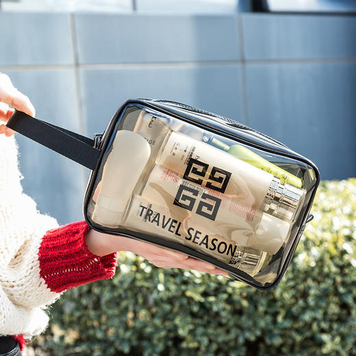 旅行洗漱包透明洗澡化妆袋女学生手提便携男大容量防水浴筐收纳包 商品图6