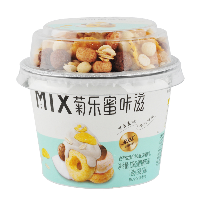 菊乐 MIX蜜咔滋 坚果组合 风味发酵乳 154g（139g酸奶+15g谷物）/瓶