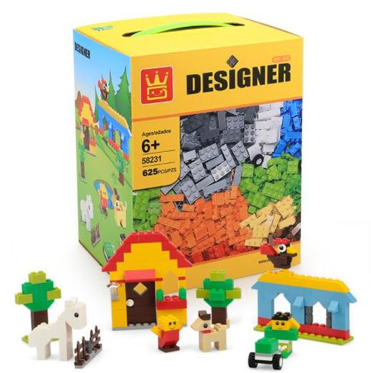 625个桶装积木小颗粒儿童百变益智玩具6-10周岁塑料拼装 商品图0