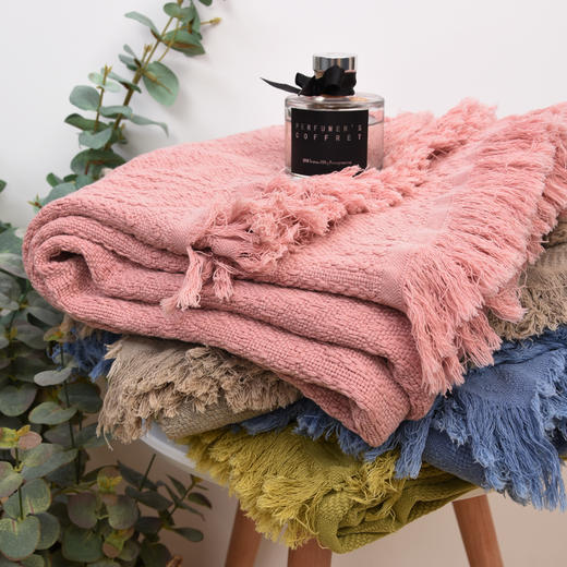 全棉色织流苏披肩 商品图2