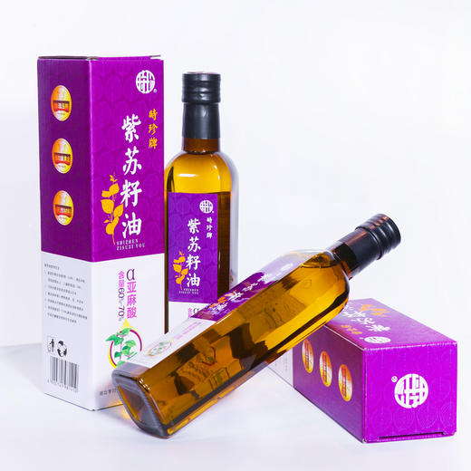 【紫苏籽油】  食用油 紫苏籽油 苏子油 苏麻油500ml 头道冷榨，原香脱腊，富含亚麻酸 商品图0