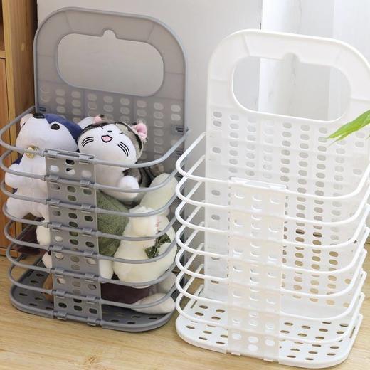 【抖音推荐 卫浴折叠收纳篮 】免打孔可折叠脏衣篮收纳筐 商品图7