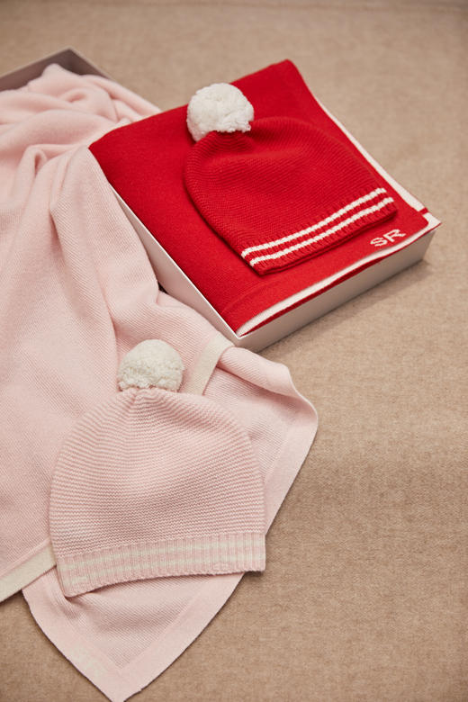 正反针婴儿羊绒毯 SJF18T184A 商品图3