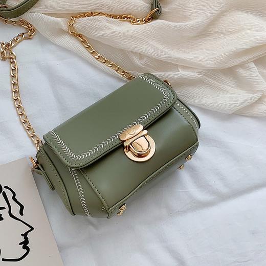 QX-9112新款女士斜跨皮带链条百搭简约时尚小方包 商品图1