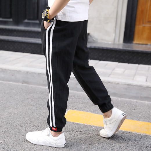 BX-男童织带防蚊裤棉麻中大童夏季长裤休闲薄款防蚊裤TZW 商品图1