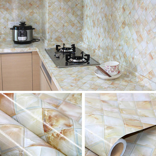 加厚马赛克贴纸仿瓷砖贴  防水耐高温厨房防防油贴纸 商品图7