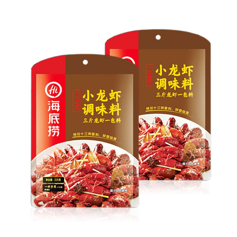 海底捞 小龙虾调理麻辣，十三香，香辣2包组合任意配有票JPY带授权招加盟代理