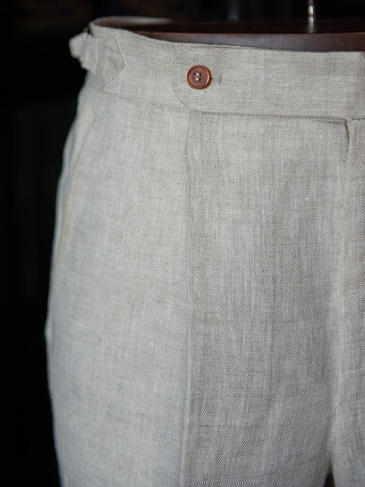 Baird  Mcnutt 燕麦色爱尔兰亚麻意式工艺裤装 商品图1