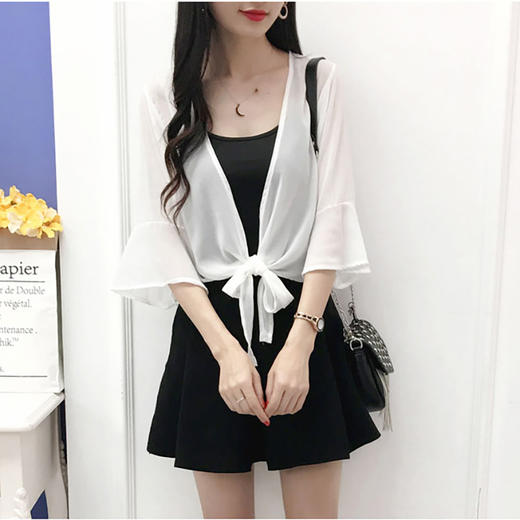 裁缝学苑 AW48小披肩防晒衣开衫1:1实物服装纸样剪裁图纸牛皮纸样 商品图1
