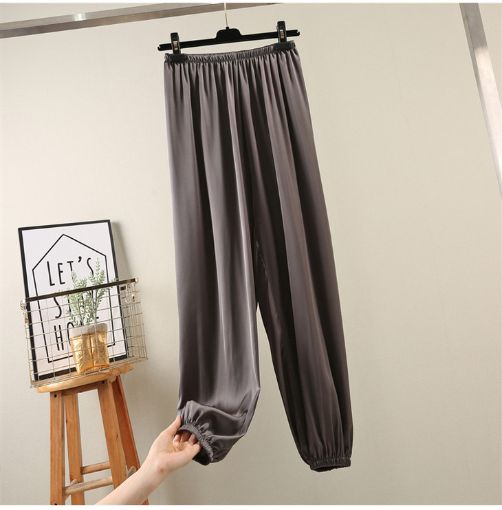 凉凉裤女夏季冰丝防晒裤宽松束口雪纺裤灯笼裤
