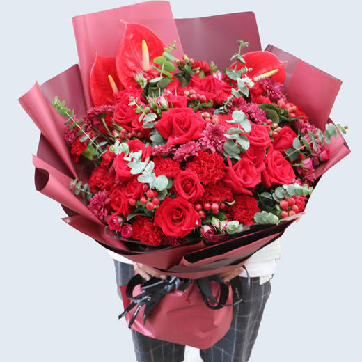 高端花束大气送长辈领导朋友客户生日祝福福寿延绵 - 绿韵花田鲜花店