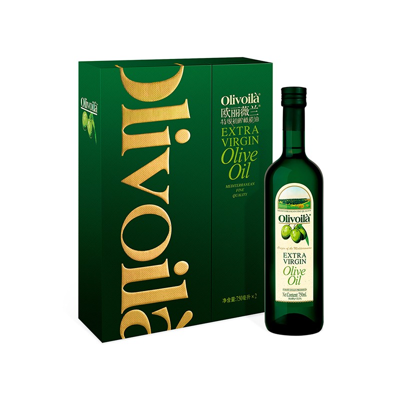 OLIVIA/欧丽薇兰 特级初榨橄榄油750ML*2精装装礼盒有票JPY带授权招加盟代理