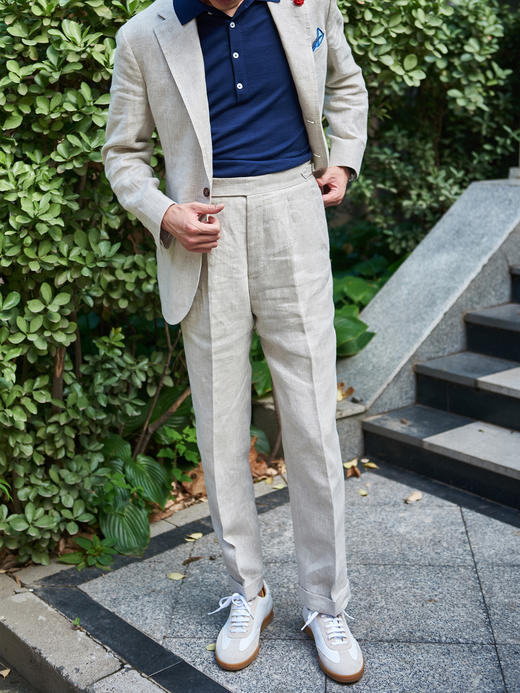 Baird  Mcnutt 燕麦色爱尔兰亚麻意式工艺裤装 商品图2