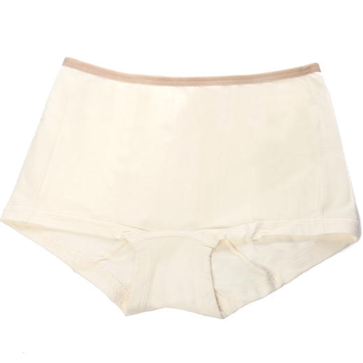 素道4条装提臀平角裤本白女士内裤彩棉有机种植中腰底裤吸汗裤头 商品图4