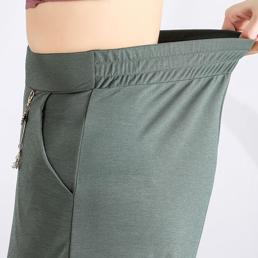 XK-FV8901新款高腰大脚宽腿松紧薄款阔腿裤 商品图3