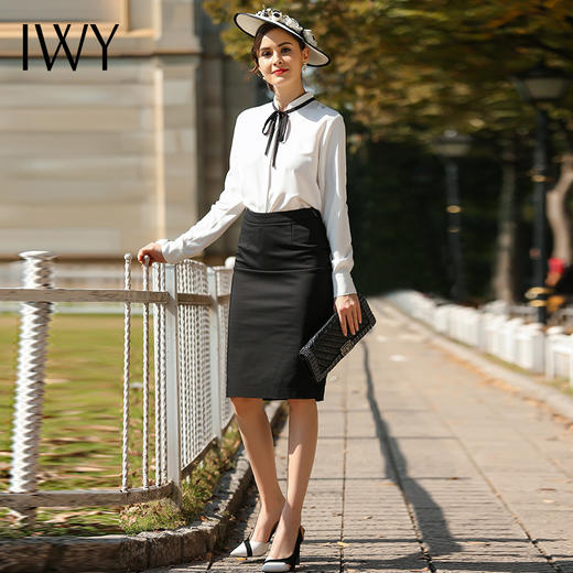 IWY/气质名媛白色衬衫职业装OL通勤内搭正装工作服B134 商品图3