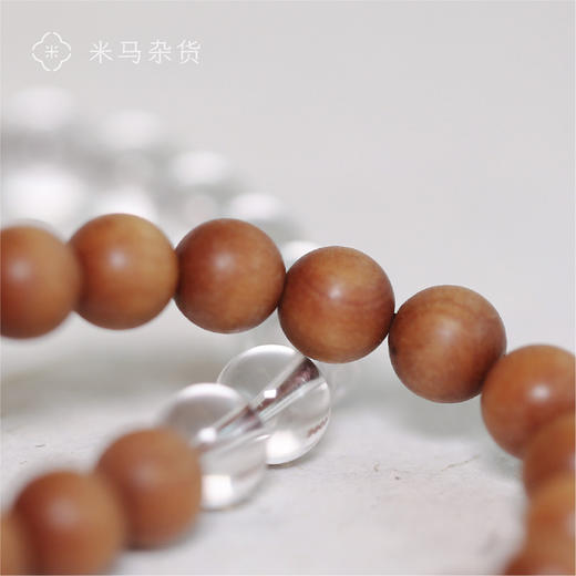 米马杂货 澳洲檀木与白水晶的念珠手串 助你“悲智和敬” 商品图3