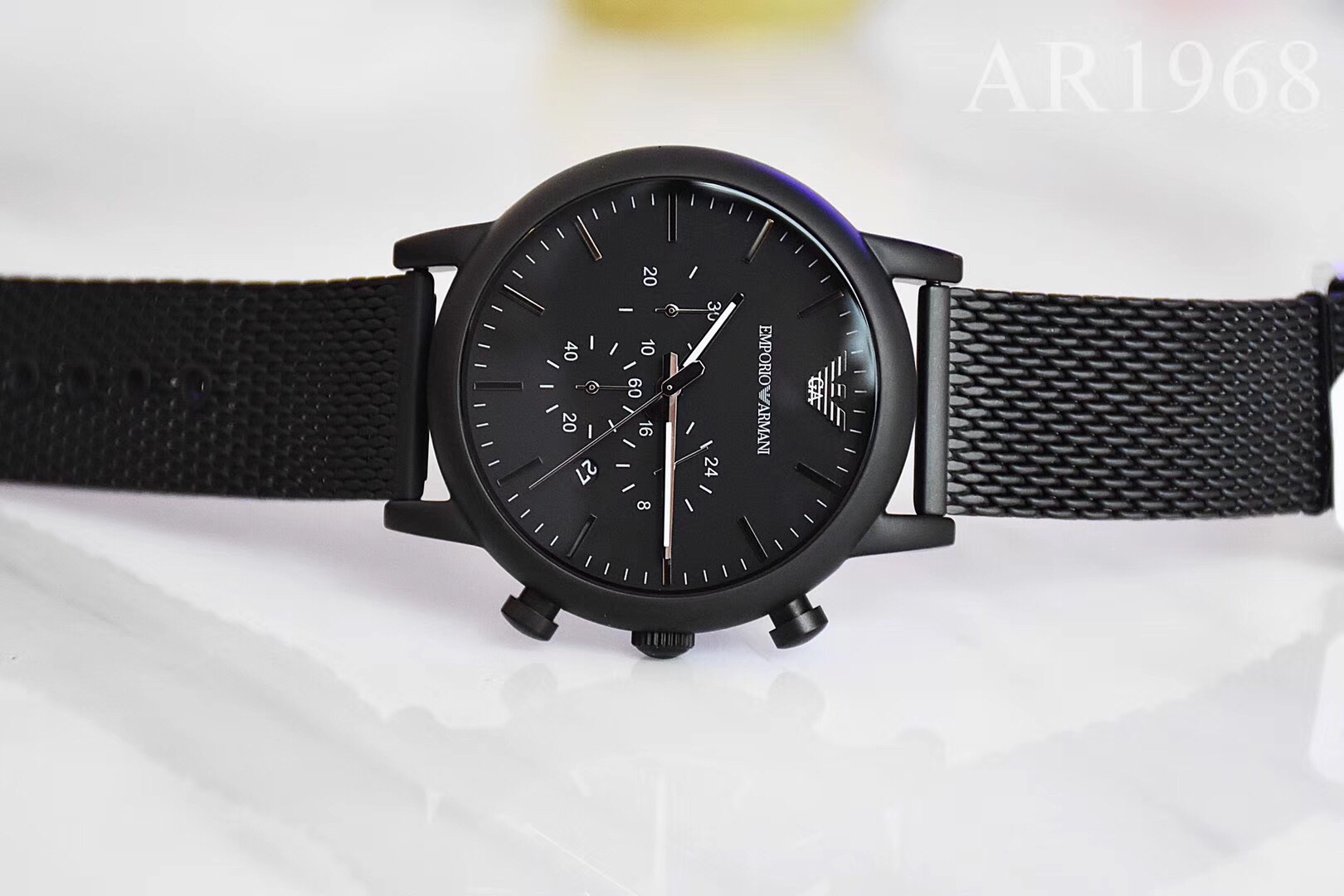 原单阿玛尼armaniar1968机芯进口石英计时机芯表壳316l精钢表镜强化矿