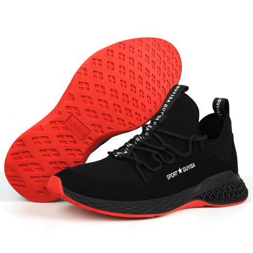 劳保鞋男钢包头防砸防刺穿时尚舒适防臭安全工作鞋 商品图2