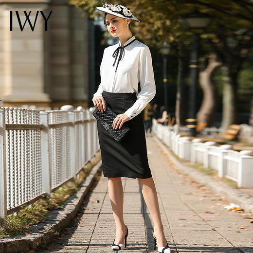 IWY/气质名媛白色衬衫职业装OL通勤内搭正装工作服B134 商品图1