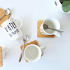 陶瓷马克杯 涂鸦字母咖啡杯套装 早餐牛奶情侣水杯 商品缩略图0