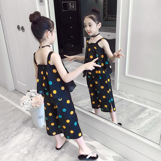 CCT-CTM18111新款波点洋气韩版中大童休闲两件套 商品图3