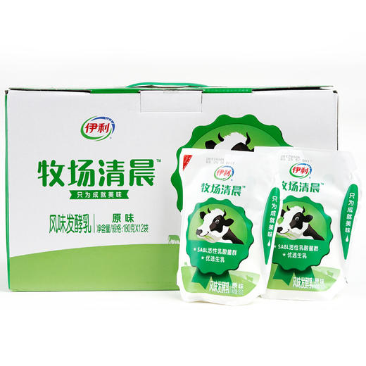 伊利原味发酵乳180g*12袋/箱 商品图0