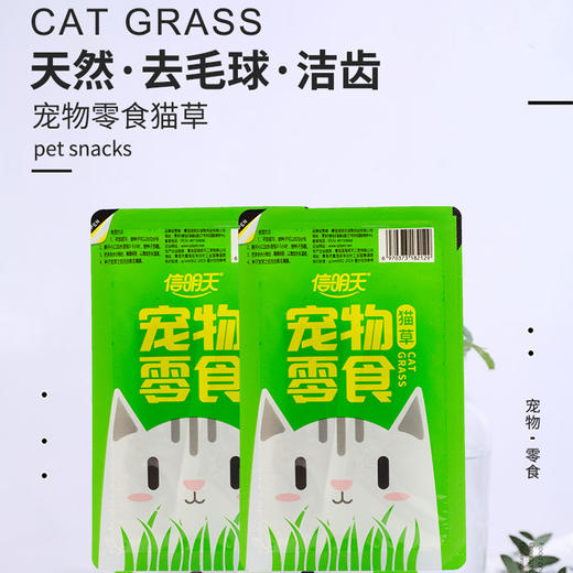 猫草盒装种植套装去毛球化毛猫草小麦种子猫咪零食猫咪盆栽 商品图1