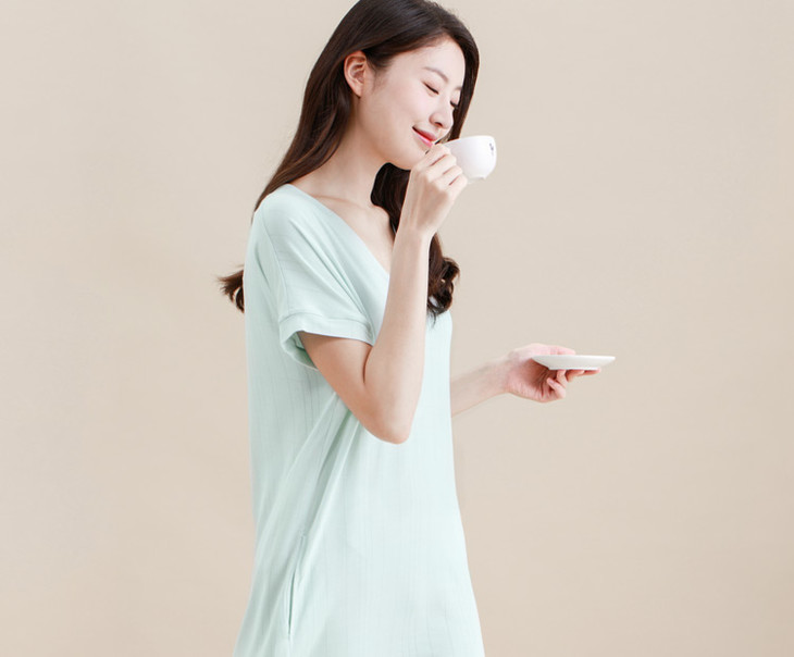 in and on·牛奶纤维睡裙,套装│用"牛奶"做的睡衣,清凉爽滑,睡觉穿好