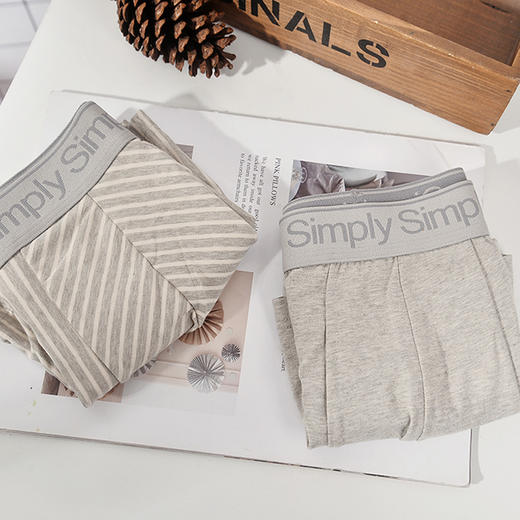 素道有机彩棉透气男士内裤  棉质平角 商品图2