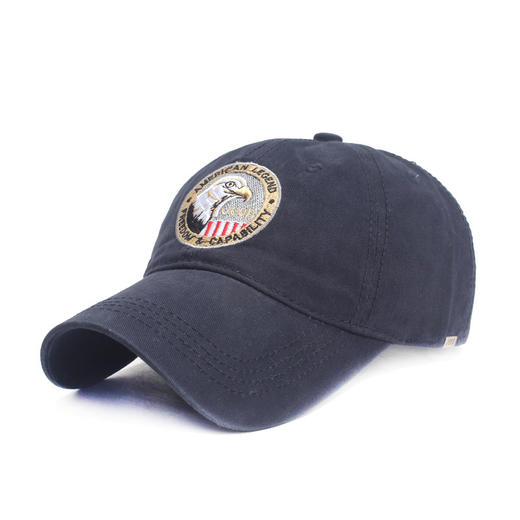 棒球帽男士纯棉刺绣鹰头鸭舌帽女士户外运动服饰帽 商品图0