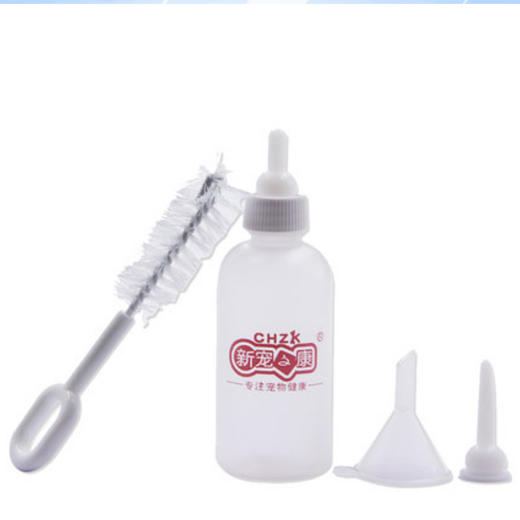 新宠之康奶瓶套装四件套宠物狗狗奶瓶猫咪幼犬幼猫奶瓶多奶嘴软嘴带瓶刷 商品图4
