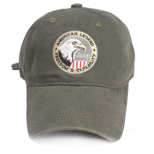 棒球帽男士纯棉刺绣鹰头鸭舌帽女士户外运动服饰帽 商品图3